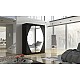 2-Door Mirrored Sliding Wardrobe BIANCO