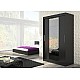 2-Door Mirrored Sliding Wardrobe 150 x 200 x 58 cm INESS