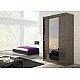 2-Door Mirrored Sliding Wardrobe 150 x 200 x 58 cm INESS