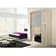 2-Door Mirrored Sliding Wardrobe 150 x 200 x 58 cm INESS