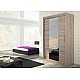 2-Door Mirrored Sliding Wardrobe 150 x 200 x 58 cm INESS