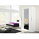 2-Door Mirrored Sliding Wardrobe 150 x 200 x 58 cm INESS