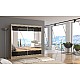 2-Door Sliding Mirrored Wardrobe 200 x 200 x 62 cm LAGUNA