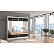 2-Door Sliding Mirrored Wardrobe 200 x 200 x 62 cm LAGUNA