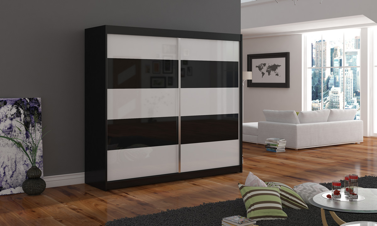 2-Door Sliding Wardrobe 180 x 215 x 58 cm TIAGO